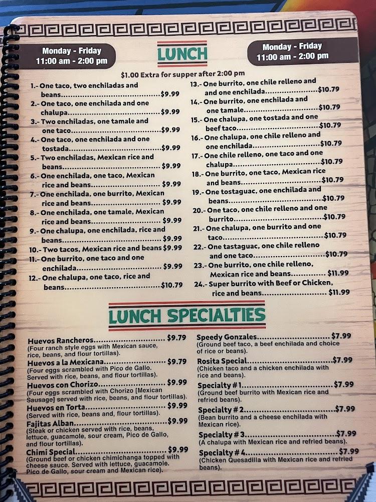 Monte Alban #3 Menu image 2